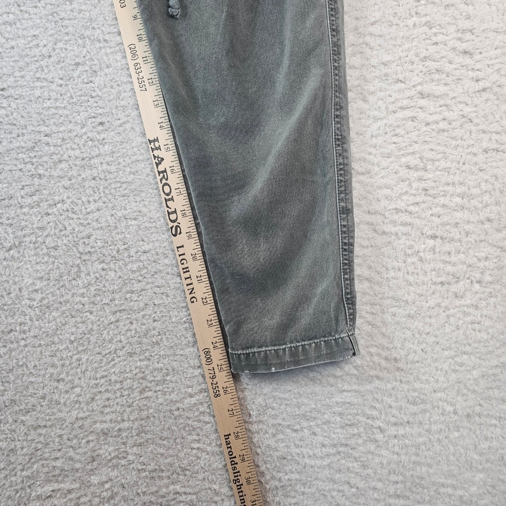 Free People Paperbag Waist Tapered Pants Olive Green XS Button Fly Drawstring - Picture 6 of 12